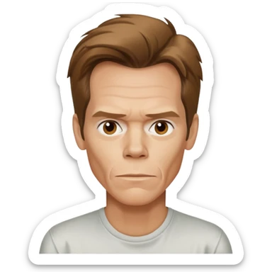 kevin-bacon cartoon wearing shirt sticker