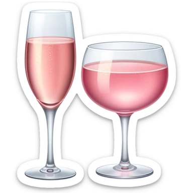 cinematic coupe glass pink champagne sticker