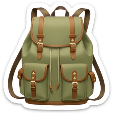 pale olive backpack  sticker
