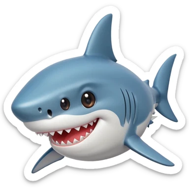 shark blowing a kiss sticker