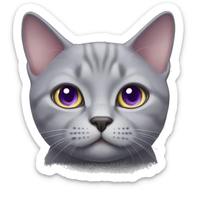 Lilac British Short Hair Cat  sticker