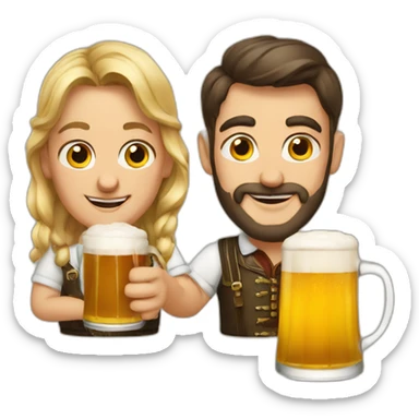 German and bier sticker