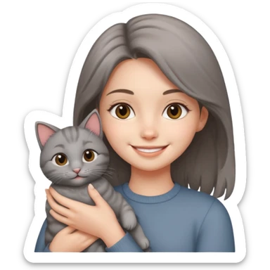 دختر با‌گربه sticker