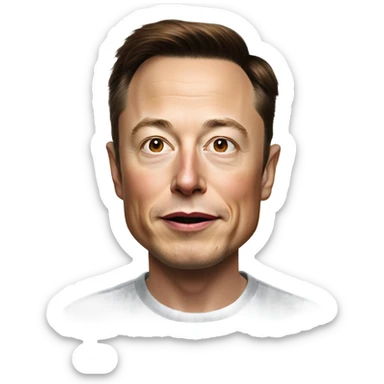 photorealistic elon musk sticker