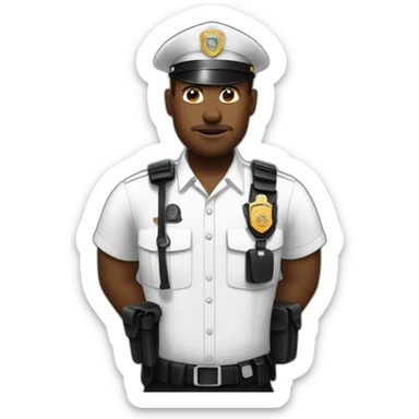 White policeman to arrested afroamerican sticker