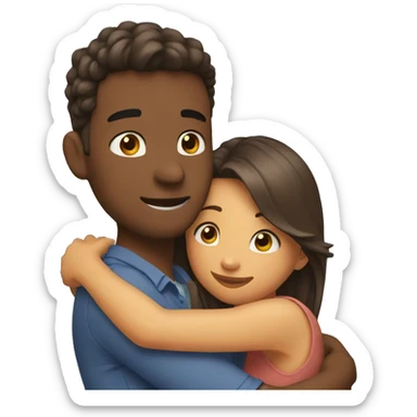 Friends hugging each other sticker