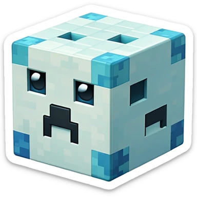 Minecraft block with texture sticker