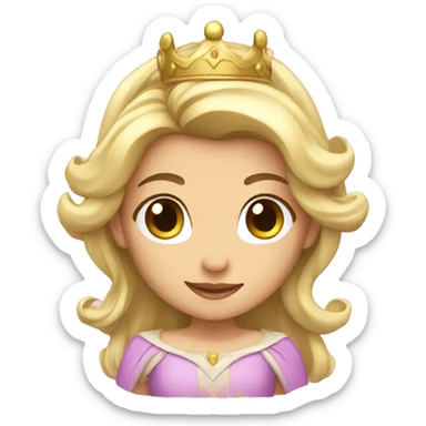 Bowing princess sticker