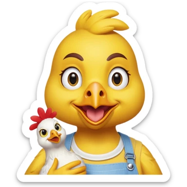 Chica the animatronic chicken girl sticker