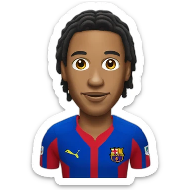 ronaldinho realistic football player sticker