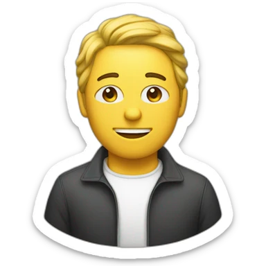 Personne qui écoute de la musique sticker