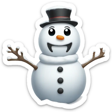 Snow man sticker