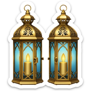 Brass gothic lantern sticker
