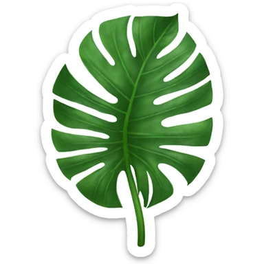 Monstera leaf sticker