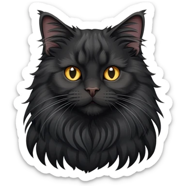 Black fun mainecoon sticker