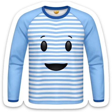 T-Shirt manches longues rayé bleu  sticker