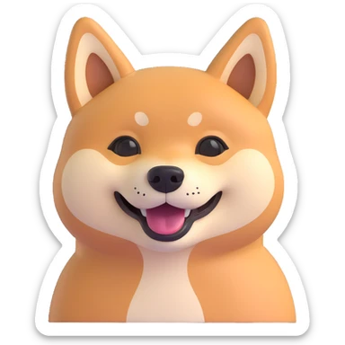 shiba inu happy sticker