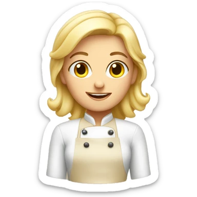 Cute blonde baker sticker