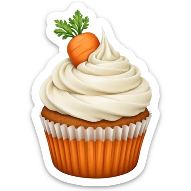 Carrot cake cupcake sticker
