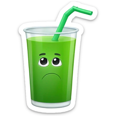 green carton of juice with a straw sticker
