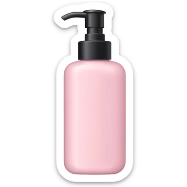 Light pink lotion bottle sticker