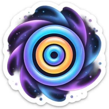 black magic particles sticker