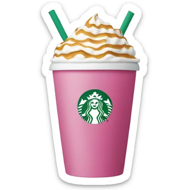 Pink starbucks sticker