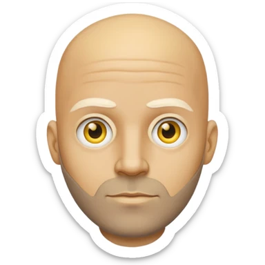 Omar Simpson character with bald yellow head, round eyes, and stubble beard sticker