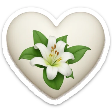 A heart with the spelling LILY inside it sticker