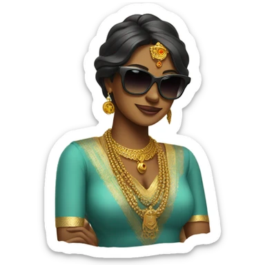 Lakshmi wearing sunglasses sticker