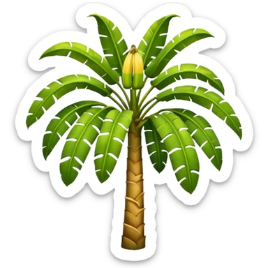 Banana tree, negative:banana. sticker