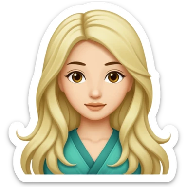 jasmine mir with long hair sticker