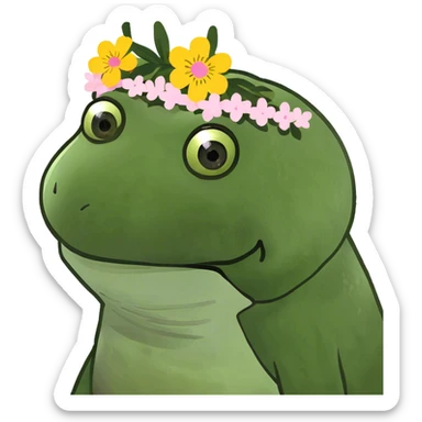 bufo with pigtails sticker