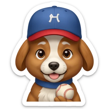 baseball hat dog sticker