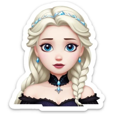 The Disney princess elsa gothic  sticker