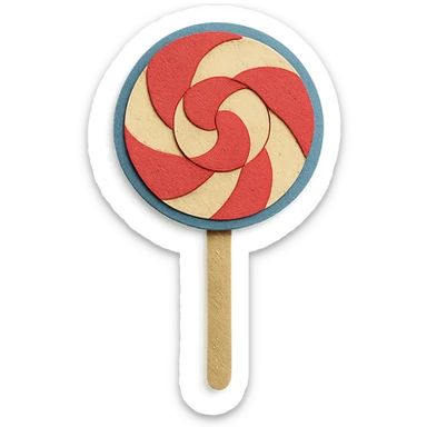 lollipop, paper craft style sticker