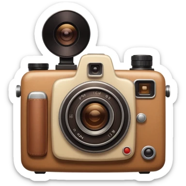 Una camara color carmelita claro ahestetic y mas claro ahestetic sticker
