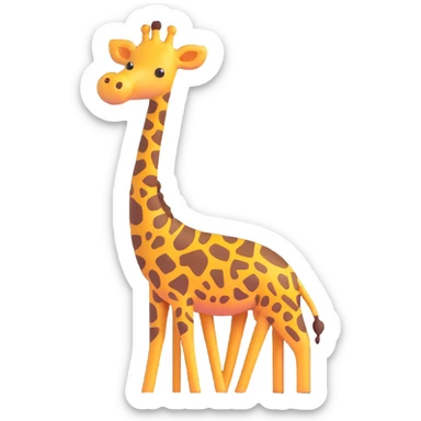 poo with giraffe spots sticker