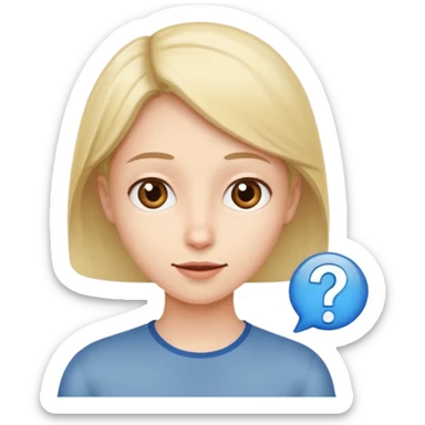 a person asking a question sticker