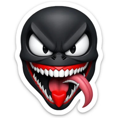 Venom face which should look like venom from a gba game sticker