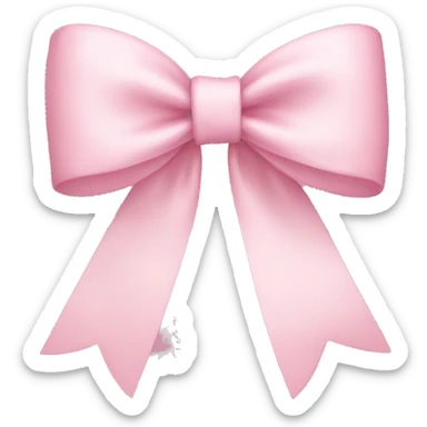 light pink bow sticker