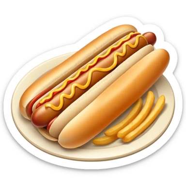 hot dog with french fries sticker