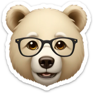  A bear with specs sticker