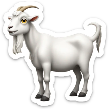 Goat standing on a mule sticker