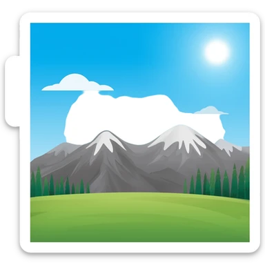 a big Walking Mountain sticker