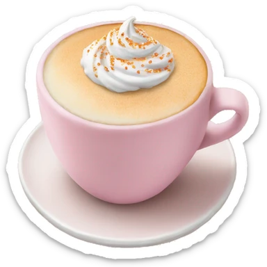 Light pink pumpkin latte with Sprinkling sticker