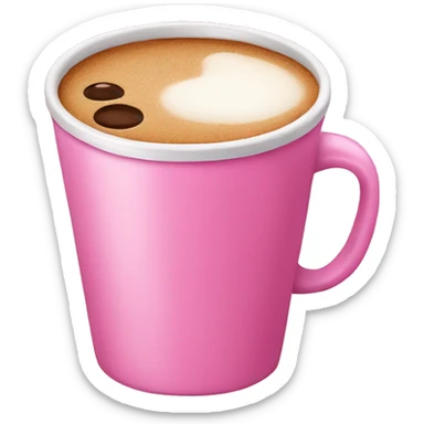 Pink coffe sticker
