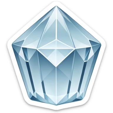 generate beautiful white crystal capital i sticker