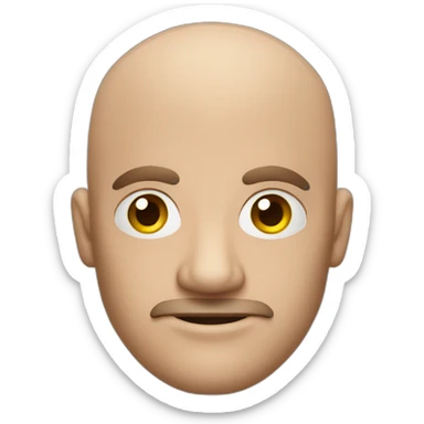 bald man with double barrel shotgun sticker