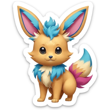 Eeveelution-Cute-Pokémon-fusion full body sticker